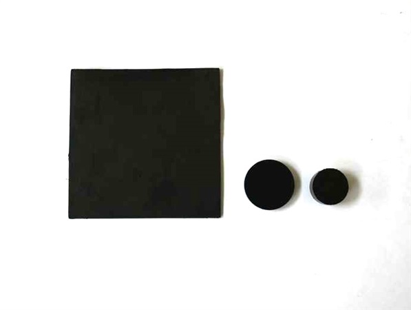 Rubber slabs and buttons